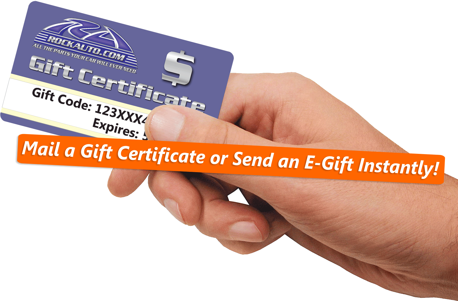 Make your gift giving easy with a RockAuto Gift Certificate