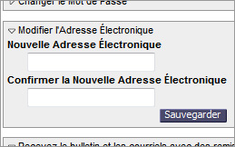 changer l'adresse lectroniqe