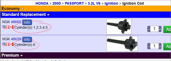 Rodeo/Passport Ignition Coils